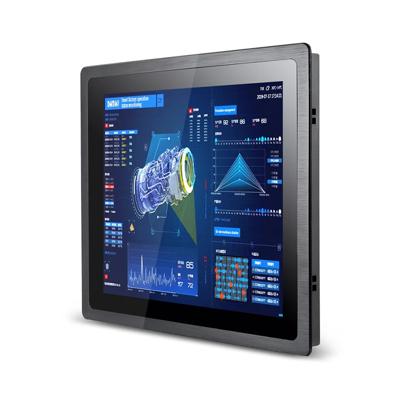 Touchthink Flat Frame Ip65 10.4 Inch Waterproof Industrial Touch Screen Monitor For Bank Intelligent Robot