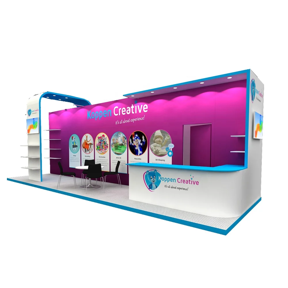 Detian Display 10 by 30 exhibition expo stall stand 3 x 9 trade show booth design production