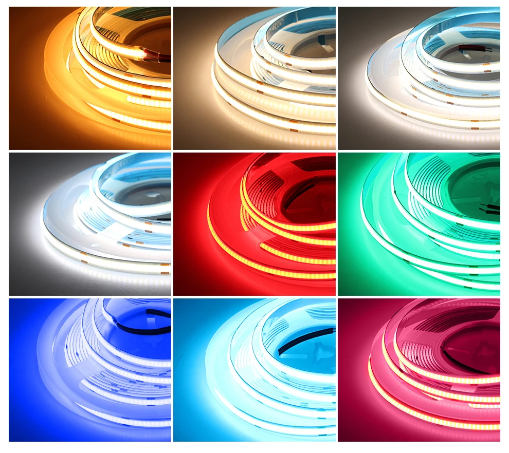 24v cob led strip lights custom cuttable high cri flexible 12V