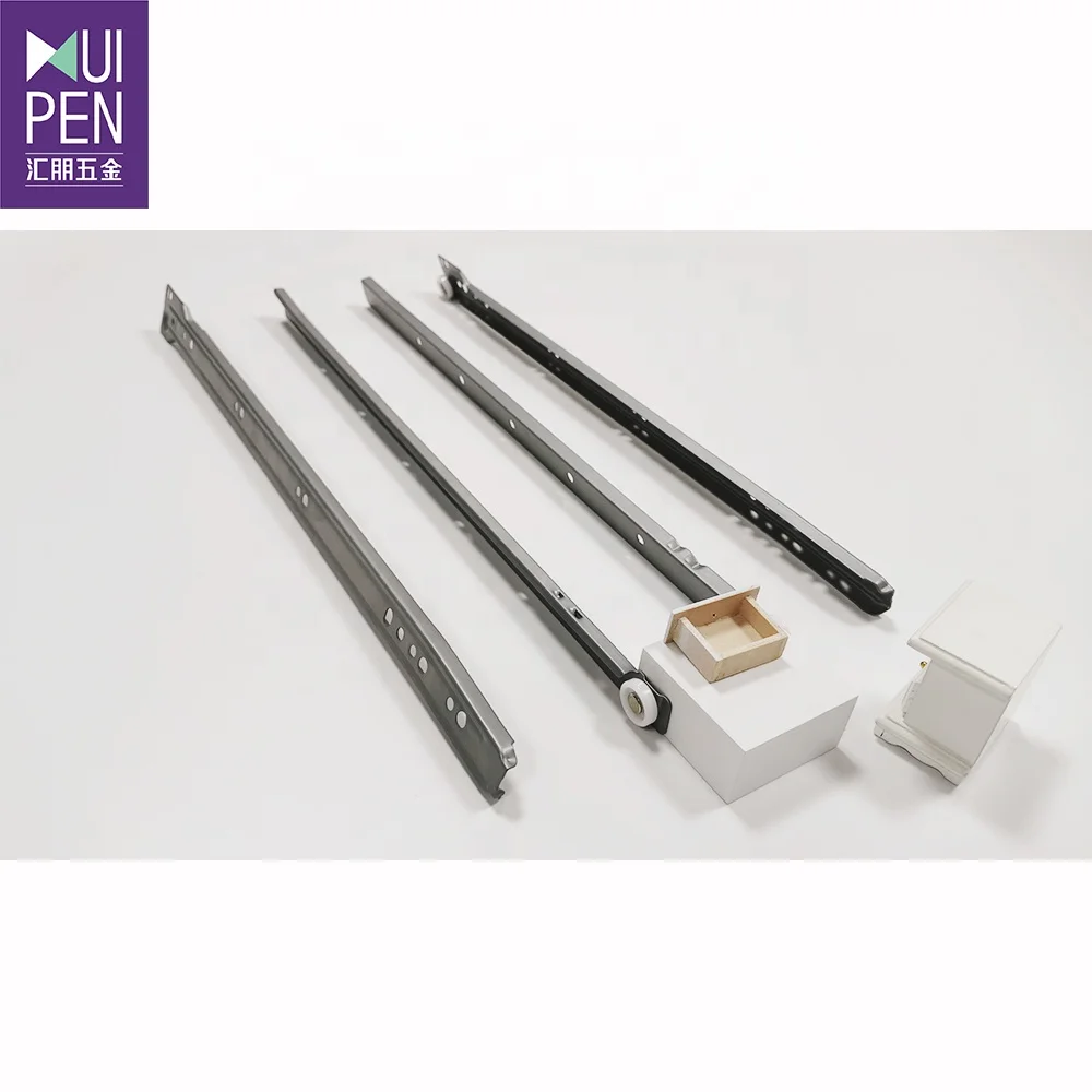 Factory Price Powder Coated Paint Telescoping Strut Channel Full Extension Soft Close Drawer Slide Long Drawer Runners Carton