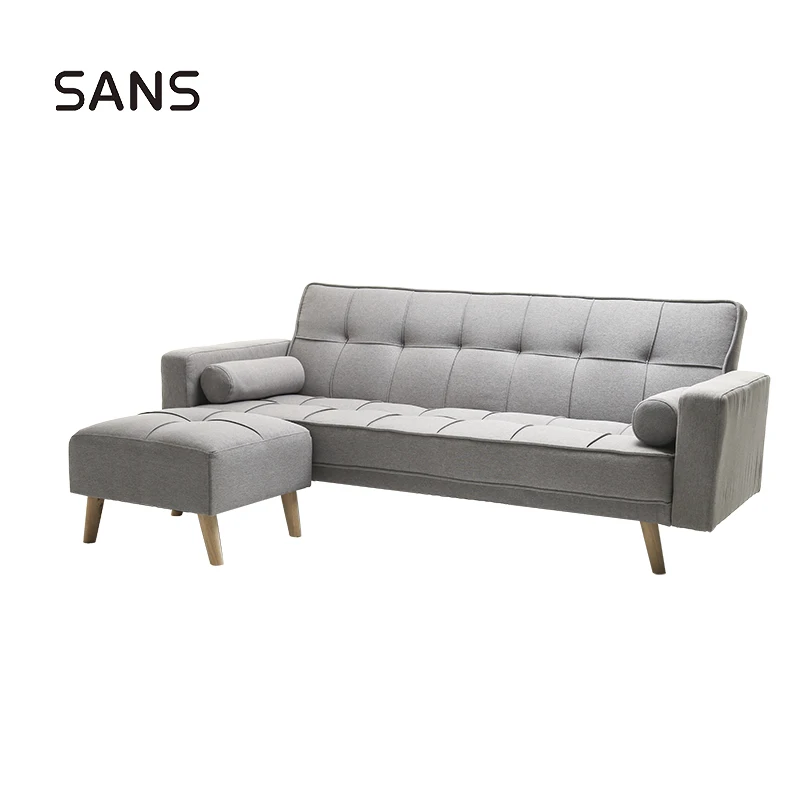 Modern simple sofa bed convenient upholstery square lattice sofa for living room