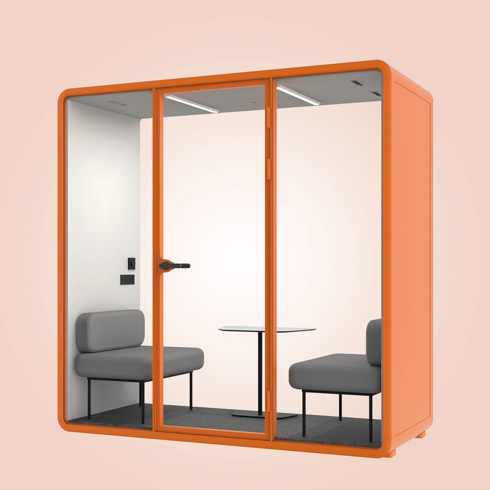 Modern soundproof cabin 1-2 person office pods indoor privacy booth easy to instal