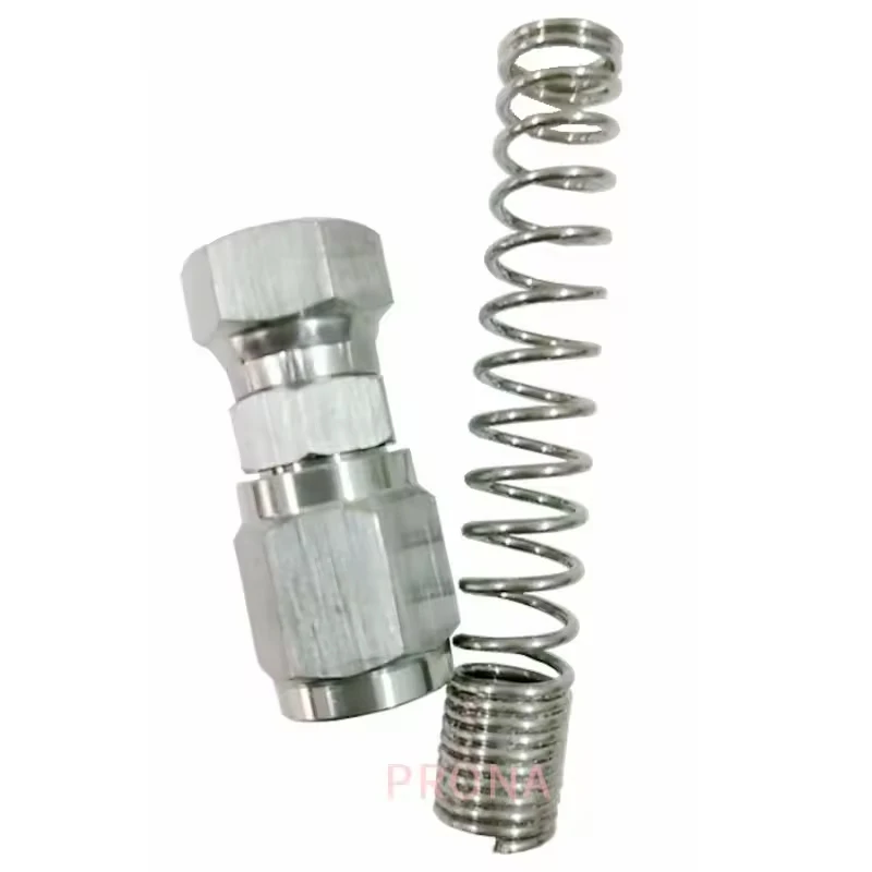 1Pcs Stainless Steel Threaded 1/4 3/8 Pneumatic Fittings Tool Paint Spray Gun Compressor Hose Fitting Tee Spring Connector Pipe