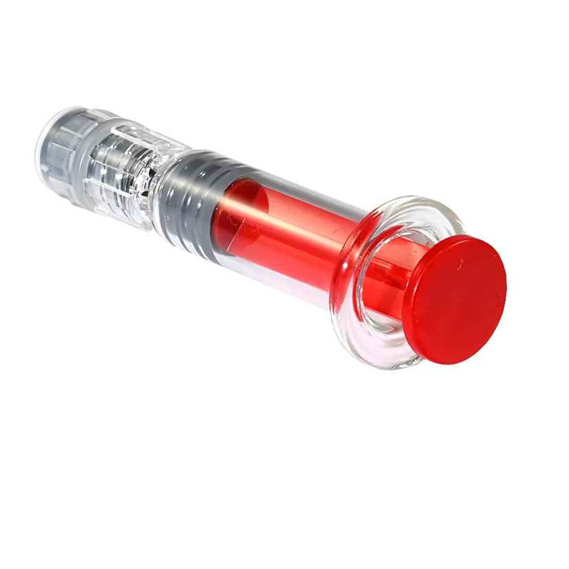 Color plunger Standard 1ml  1cc luer lock borosilicate glass prefilled syringe for distillate oil