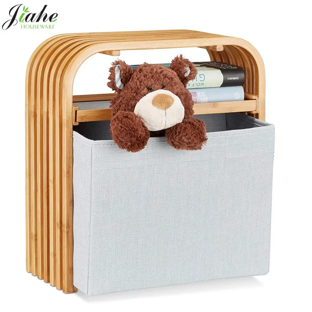 Bamboo Storage Ottoman Designer Footstool with Storage Box