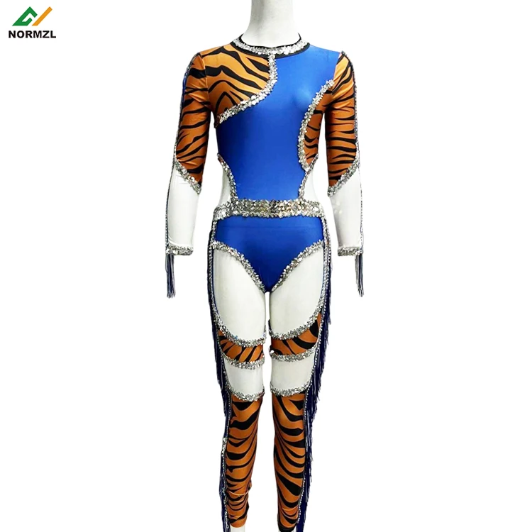 Normzl custom majorette dance uniform with sequins and fringe rhinestone majorette performance dance costume