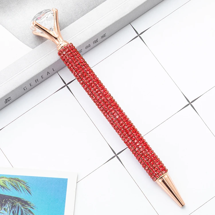 Bling luxury rhinestones ballpoint pens glitter crystal diamond ballpoint pens for wedding favors