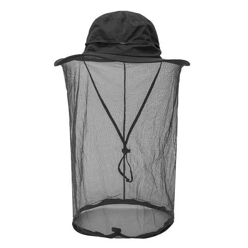 Wholesale Beekeeping Anti Mosquito Equipment Neck Head Cover Mesh Mask Wide Brim Sun Visor Hat Custom Waterproof Fisherman Hat