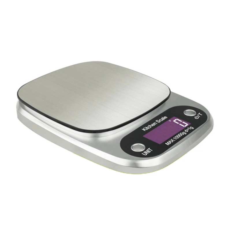 J&R Fast Shipping Promotion Electronic 11lb 5kg/0.1g Digital Measuring Grams Stainless Steel Platform Kitchen Food Scale