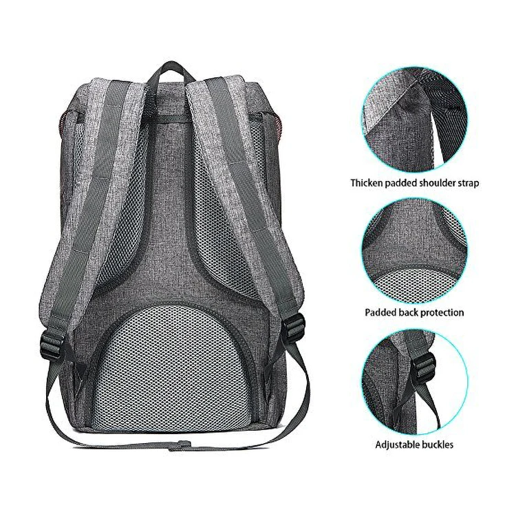 Large capacity waterproof anti theft Teenager travel school College laptop Canvas backpack Vintage rucksack