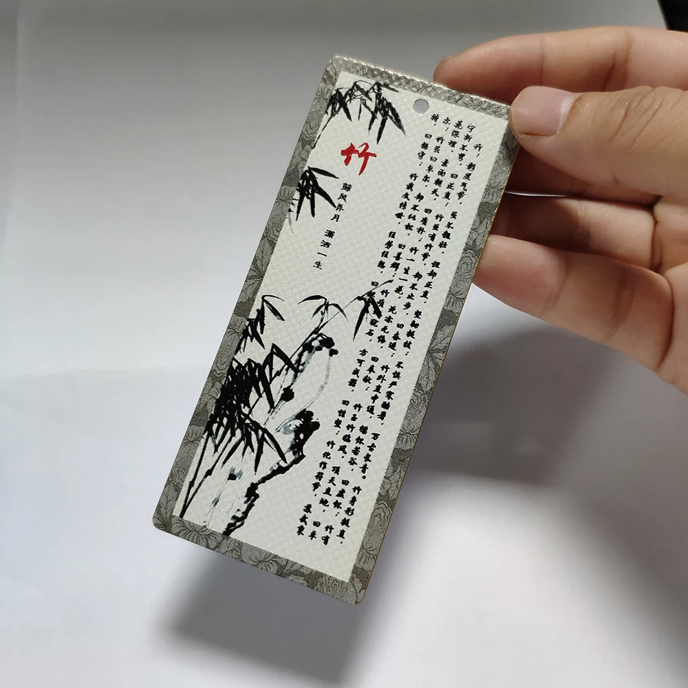
Custom stainless steel various brushed designs metal bookmark for book 