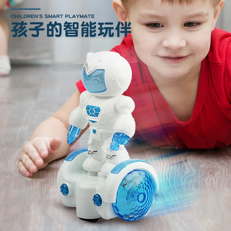 2024 New Design Kids Education Play Police Smart Robotic Arm Light Music Walking Electric Dancing Robot