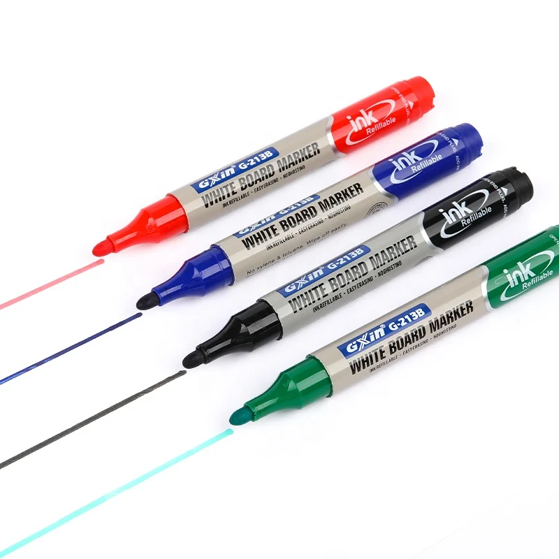 Gxin G-213B Wholesale writing smoothly Non Toxic Refillable marker quick drying White board marker pen for office