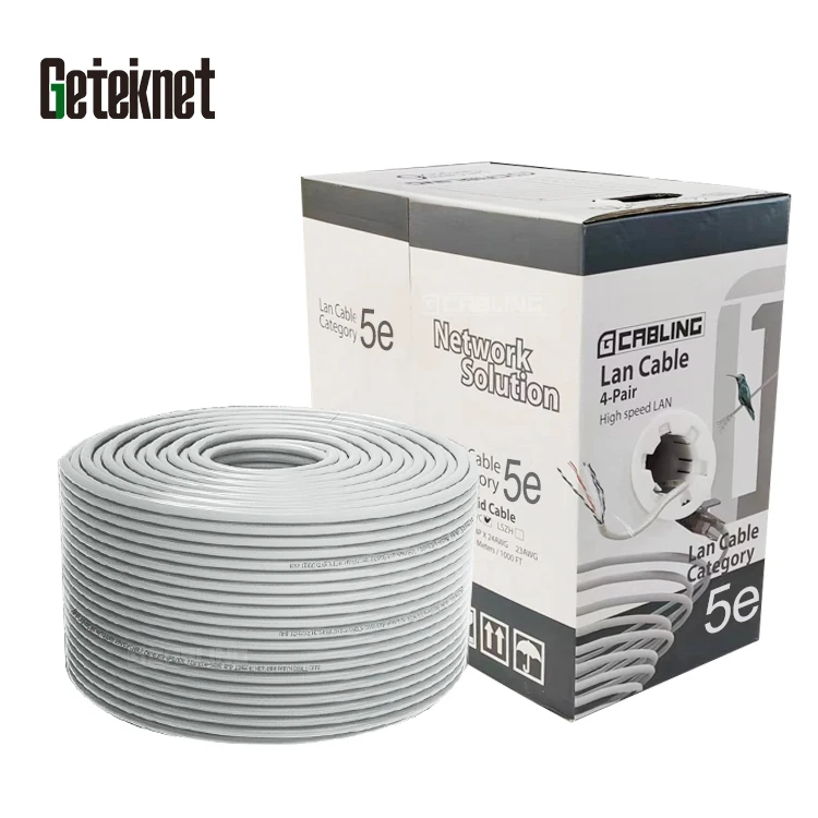 GETEKnet ethernet cable 30m 305m cat6 cable drum blue cat6 cable full copper 23 awg for outdoor indoor