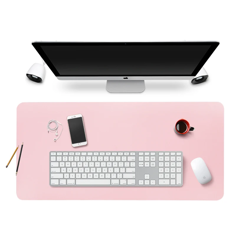 
PVC Table Mat Easy Clean Desk PU Leather Office Gaming Desktop Computer Keyboard Waterproof Mouse Mat Pad 