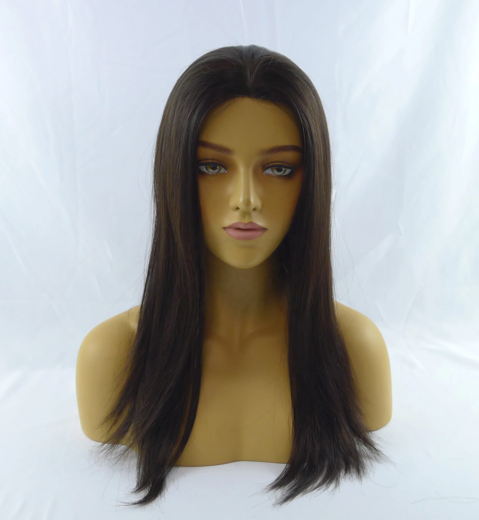 100% human hair pu with lace center base design ready stock woman hair pieces pu around wigs