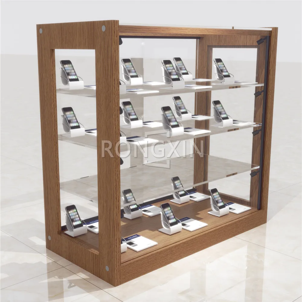 Стеклянный мобильный телефон витрина пользовательский торговый центр Мобильный Аксессуары дисплей сотовый