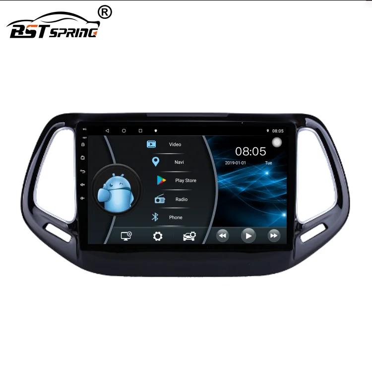  Автомобильный монитор Bosstar для Jeep Compass 2017 2018 автомобильное радио android 10 мультимедийный аудио плеер стерео Автомобильная gps-навигация 2 + 32