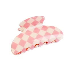 Новинка, зажим для волос из целлюлозной ацетатной целлюлозы, зажим для густых волос, черно-белые клатчи для волос для женщин, аксессуары для решетки