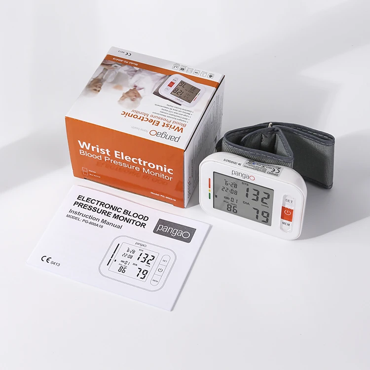Portable LCD Display Automatic Sphygmomanometer Electronic BP Machine Digital Wrist Blood Pressure Monitor