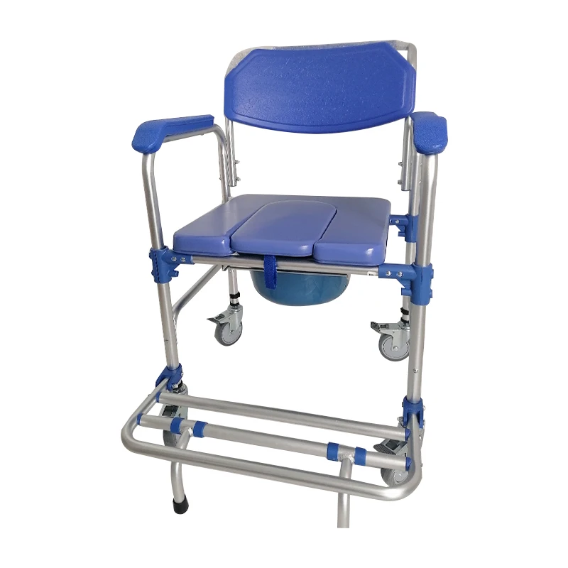 2024 year New Arrival Commode Chair with Wheels for Disabled and Elderly