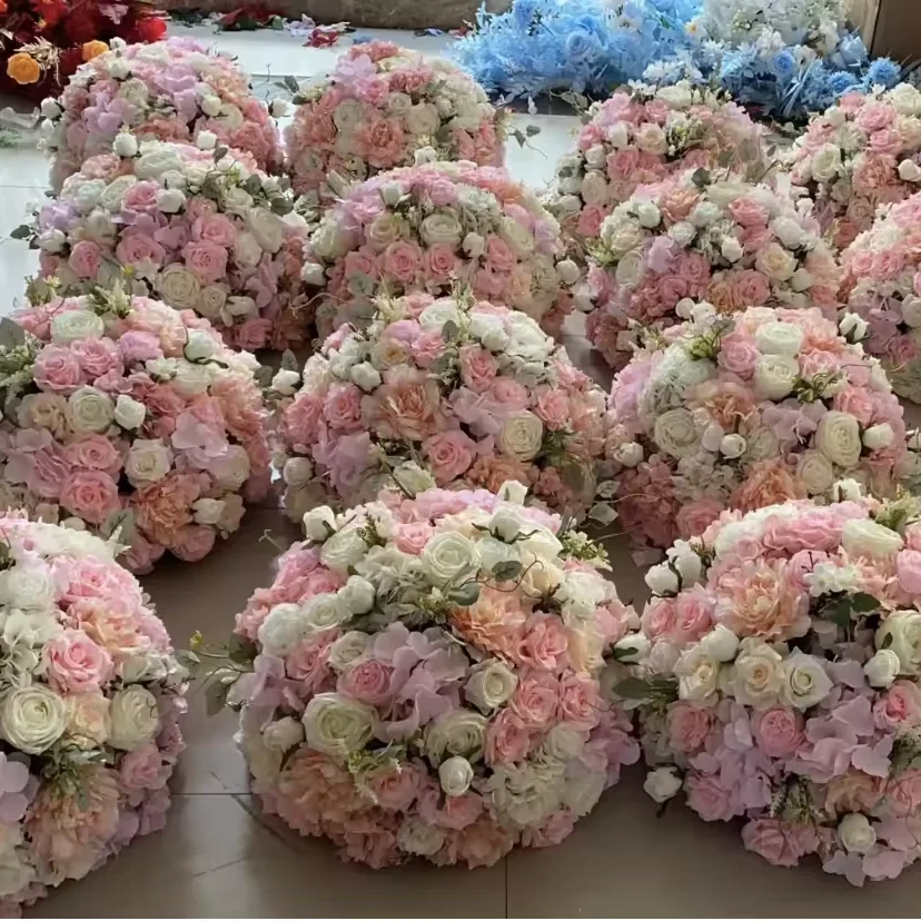 Wholesale Customized Wedding Event Decorative Table Centerpieces Artificial Silk Flower Ball