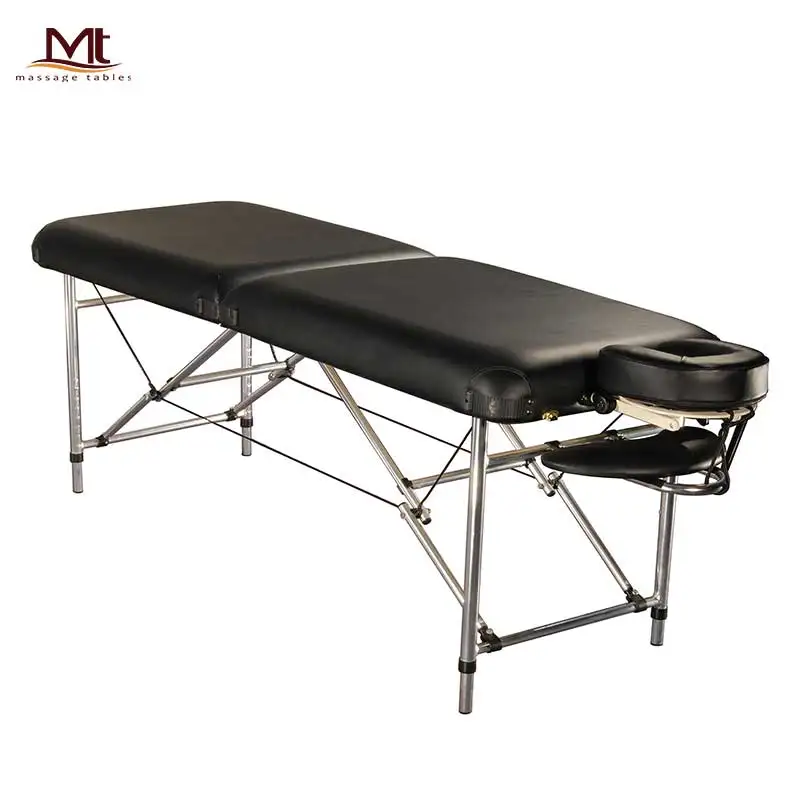 Mt PT-Vitae China Manufacture Factory Aluminum Portable Metal Legs Folding Massage Table Beauty Bed Physiotherapy Bed