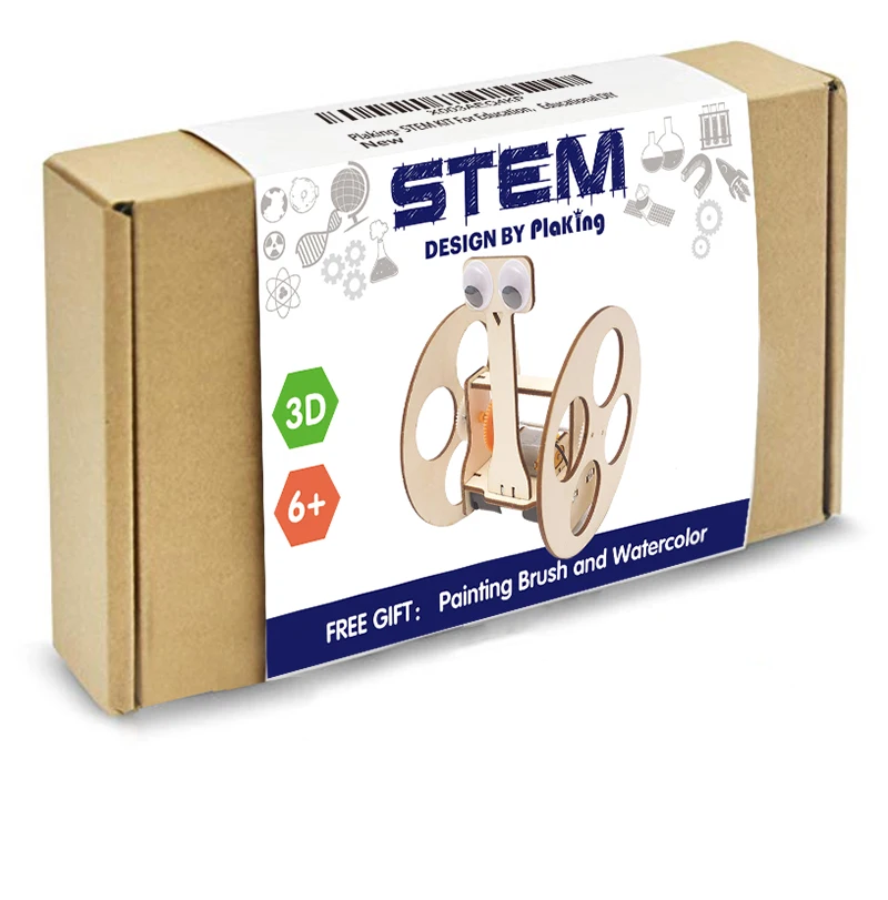STEM toy DIY 3D wooden Balancing car robot Physical Learning Toy Science Experiments Kits,STEM toy Learning Sets