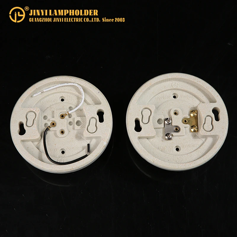 factory custom waterproof e26 lamp holders high-quality ceramic lamp base porcelain light lamp base
