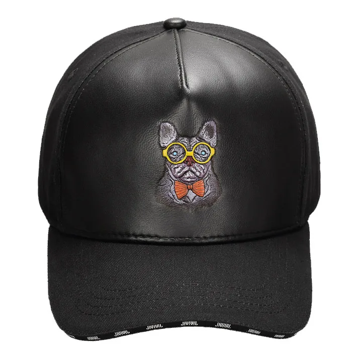 High Quality PU Leather Cap Sports Hat Baseball Cap Custom Embroidery Leather Trucker Hat, Leather Hat