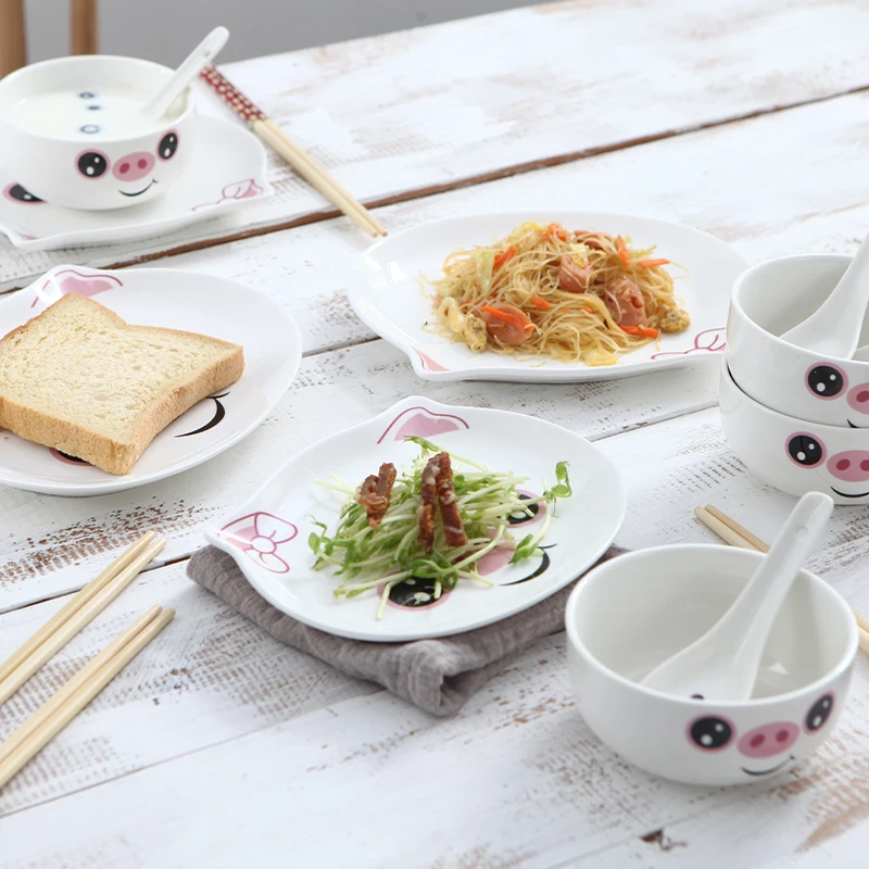 2022Chaozhou ceramic handmade applique tableware set, ceramic tableware designed by animals in the dining room of the restaurant