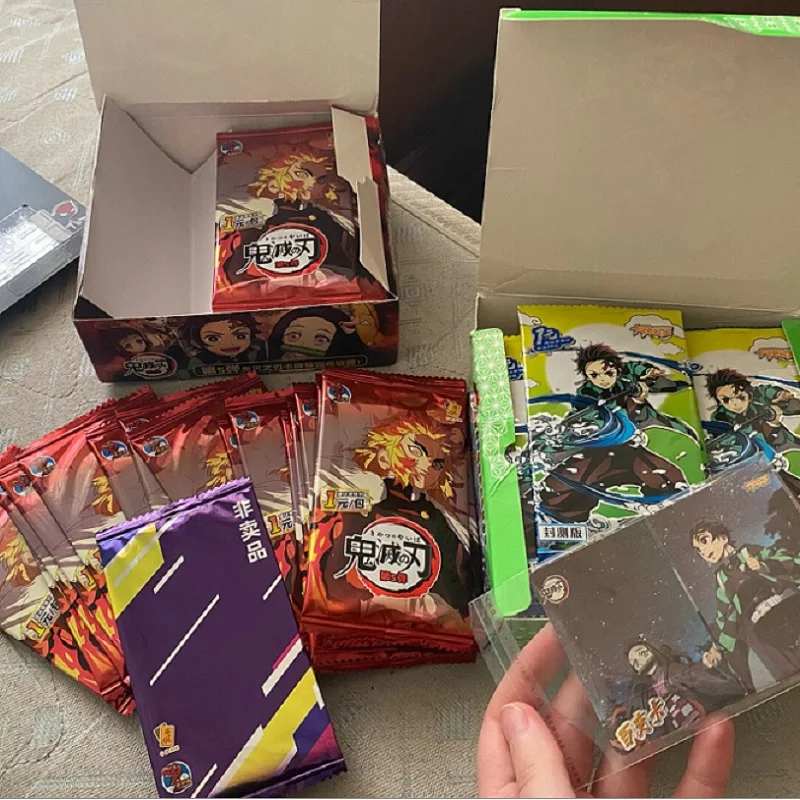 New Demon Slayer Collection Card TCG Anime Booster Pack Box Kimetsu No Yaiba Rare Cards Game Toy Kids Birthday Gift