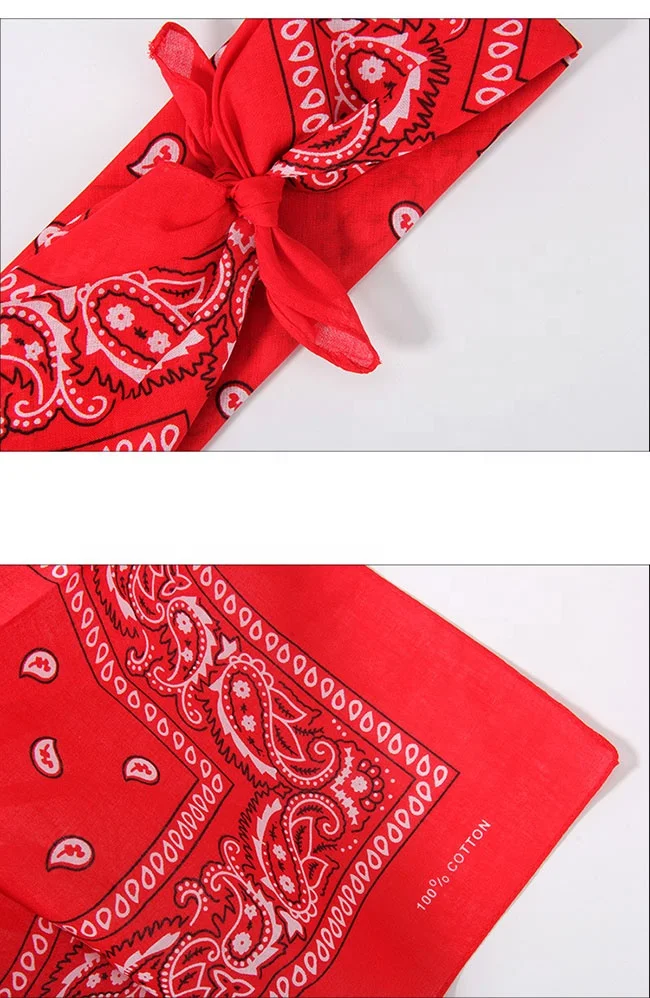 Factory Bandana Custom Design Sports100% Cotton Screen Printed Bandana