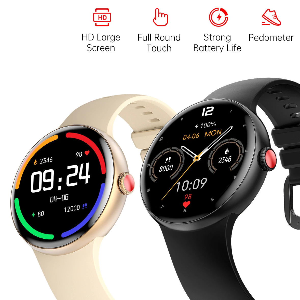Mini 1.2 inch AMOLED Series Watch Multiple Sports Smartwatch Wristband Reloj Inteligente Android BT Call Smart Watch 2022