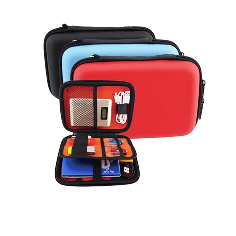 External Hard Drive Case Bag Travel Organizer Waterproof Hard Disk Store Case EVA Carrying Case For External Hard Drive
