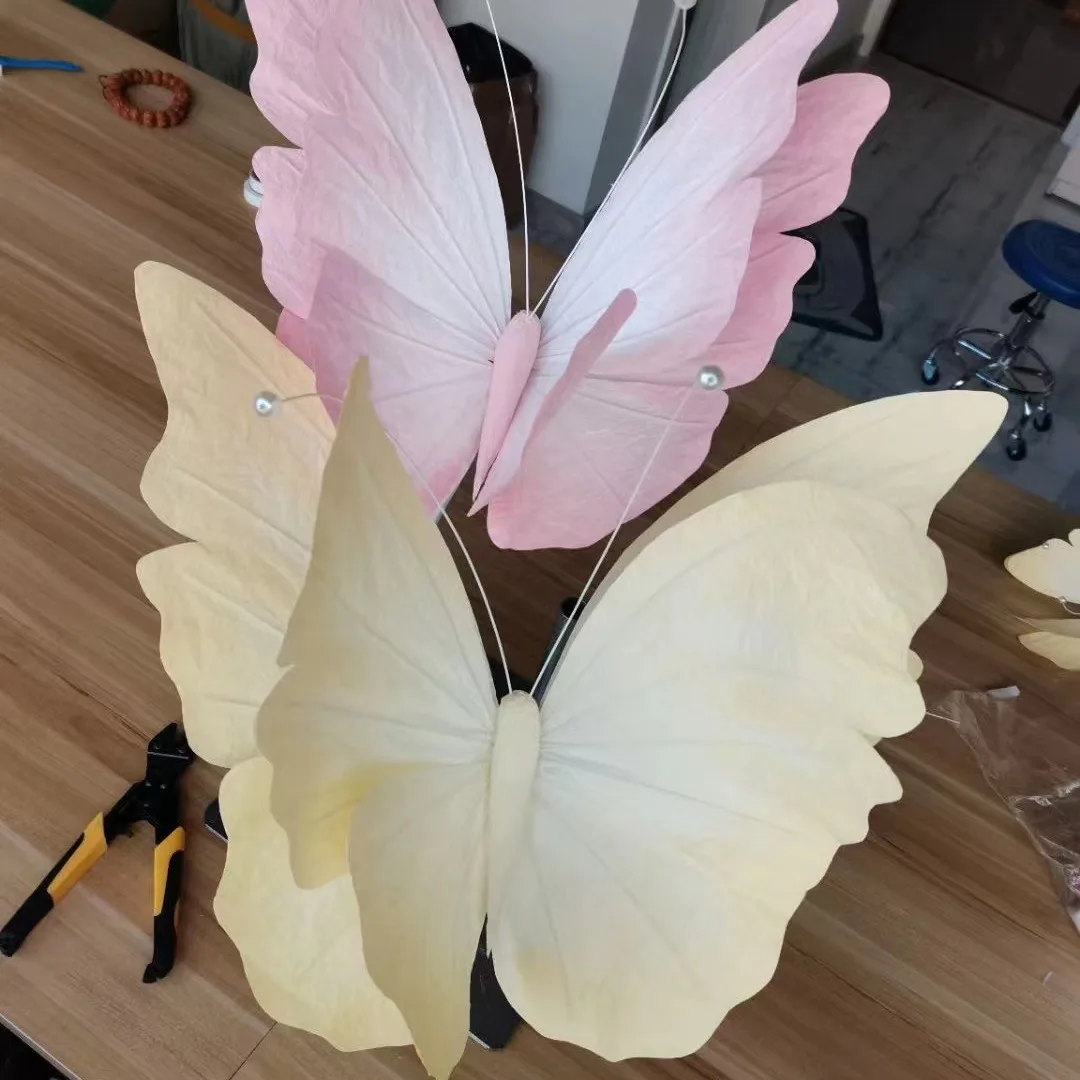 New design giant paper butterfly arch for Wedding Background Decoration event party window visual merchandising decor