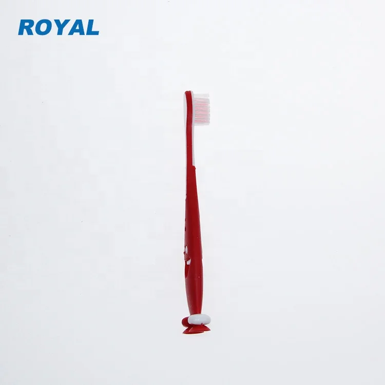 Hot sale cute toothbrush for kid lovely child dental brush with suction cup smile corn high quality soft kids toothbrush