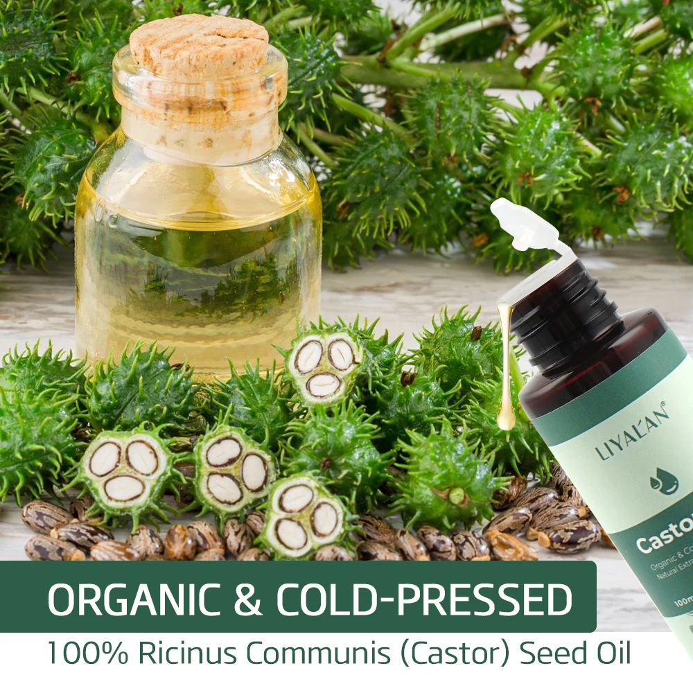 Private Label Organic Fast Strengthening Eyelashes Eyebrows Beard Hair Growth Castor Oil For All Hair Types