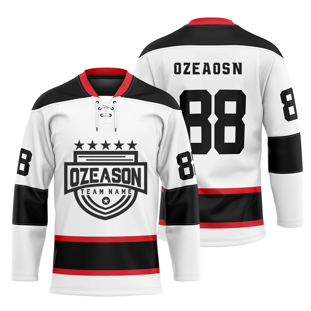 Manufacturer custom design sublimation printing hockey jersey polyester mesh practice blank hockey jersey
