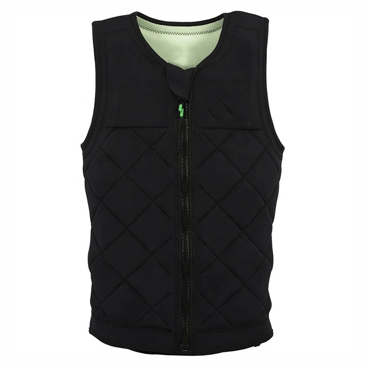 New design high strech flexible life vest black life jacket for sports swimming suitable for adult