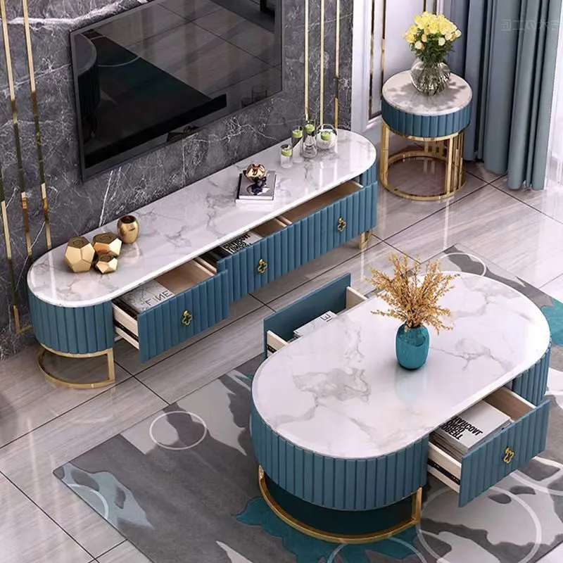 Living Room Home Furniture New Model Design TV Stand Television Cabinet Coffee Table Sets