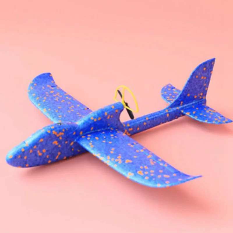 DIY Biplane Glider EPP Foam Hand Throwing Aircraft Powered Flying Plane Rechargeable Electric Model Toys For Children