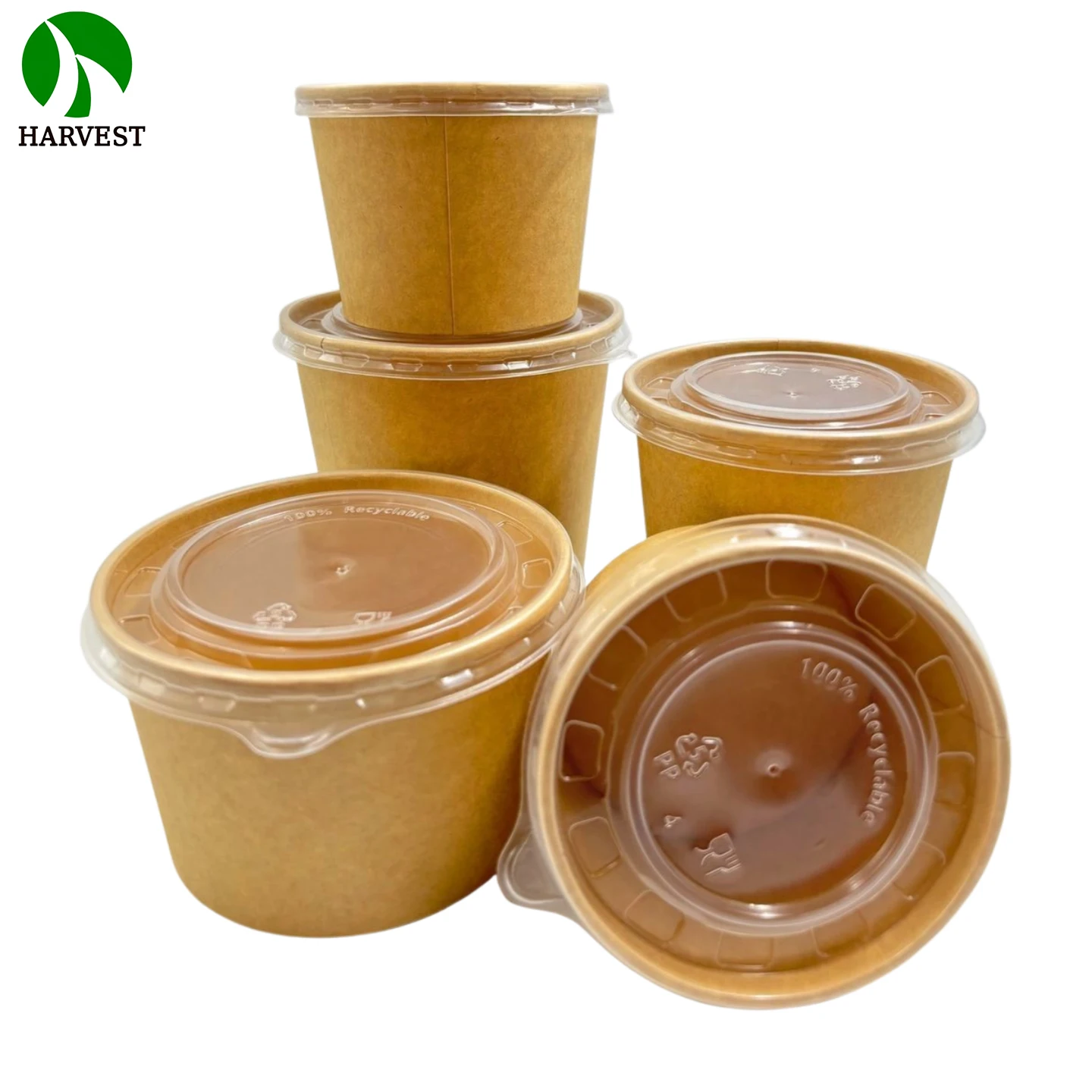 8/10/12/16/18/24 oz Disposable paper soup bowl container take away food cup packaging