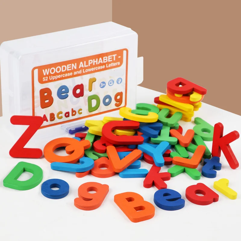 Alphabet Letters Window Sticker Classroom Decor Kids Learning Child Cards Toys Diy Magnetic Alphabet Puzzle Wood Toy