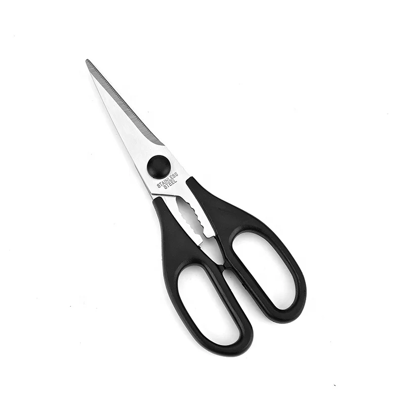 Classic basic design 8'multi-functional kitchen scissors Stainless Steel kitchen tool with softy Plastic handle