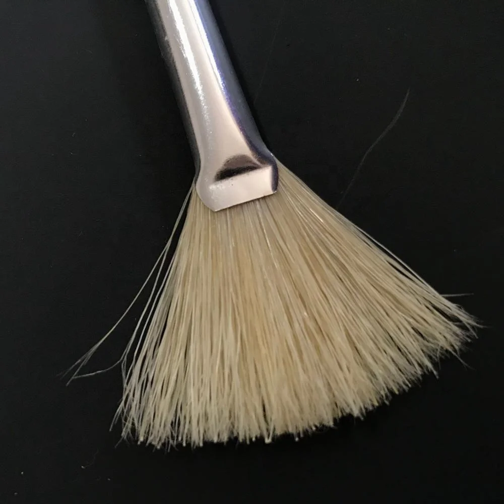 
Лидер продаж Amazon, маска для лица с натуральной щетиной кабана, аппликатор, маска для лица, вееровая щетка для обработки кислотной пилинги 