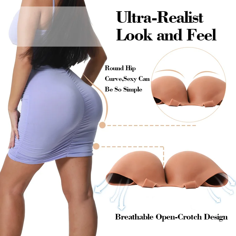 Artificial High Waist Sexy Fake Big Silicone Butt and Hips Shapewear Realistic Buttocks Enhancement Padded Panties for Woman