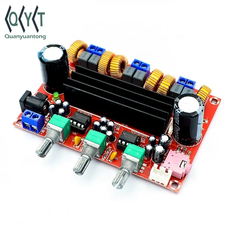 TPA3116D2 Amplifier Board TPA3116D2 2.1 TPA3116 Amplifier 2.1 Channel Audio Amplifier Board Module XH-M139 12V-24V 50W+100W