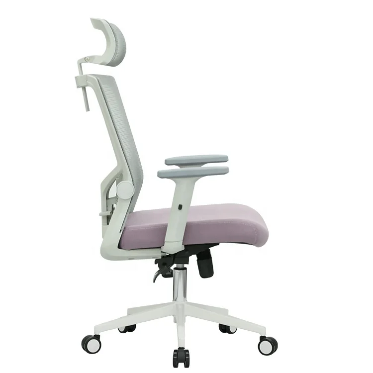 Commercial furniture white executive mesh office chairs with chrome base in office equipment