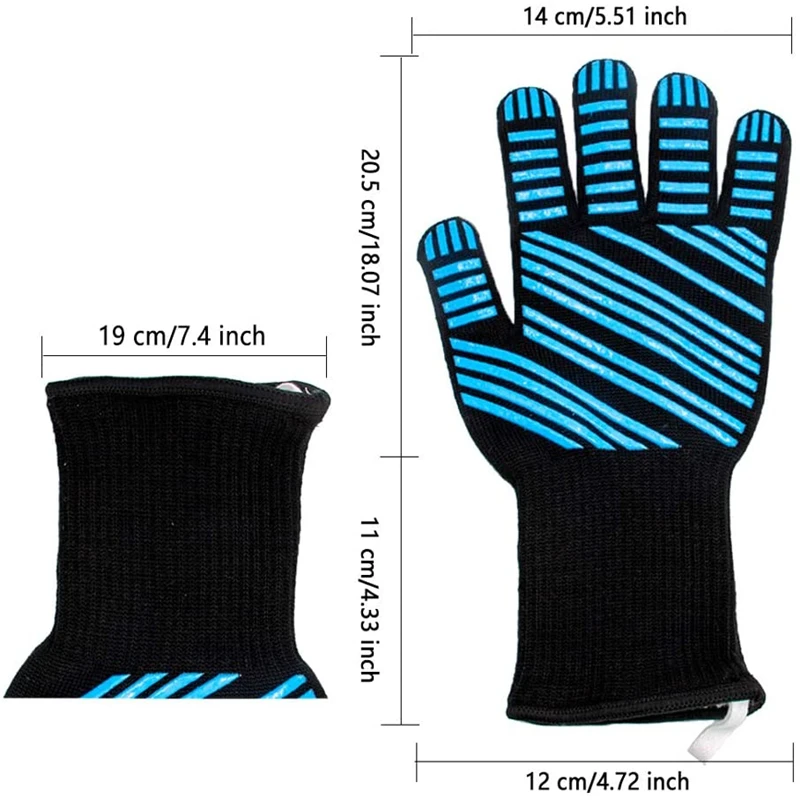 High quality outdoor barbecue gloves top cooking gloves